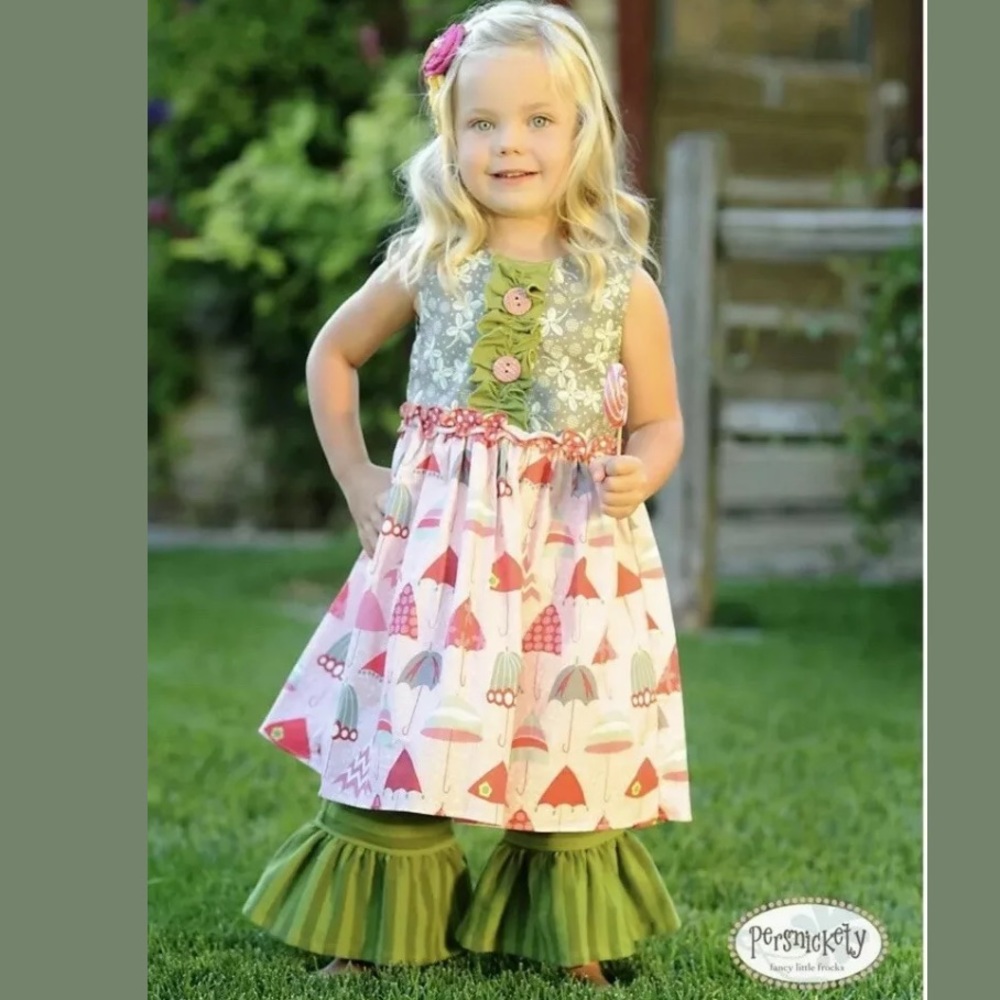 Persnickety Maggie Umbrella Pink Tunic Dress